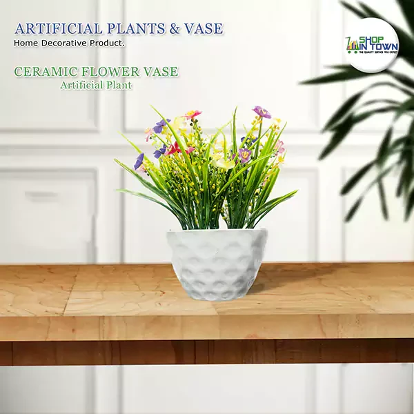 Flower Vase with Ceramic Pod